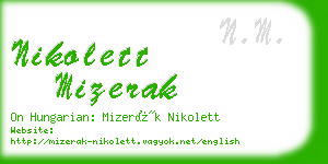 nikolett mizerak business card